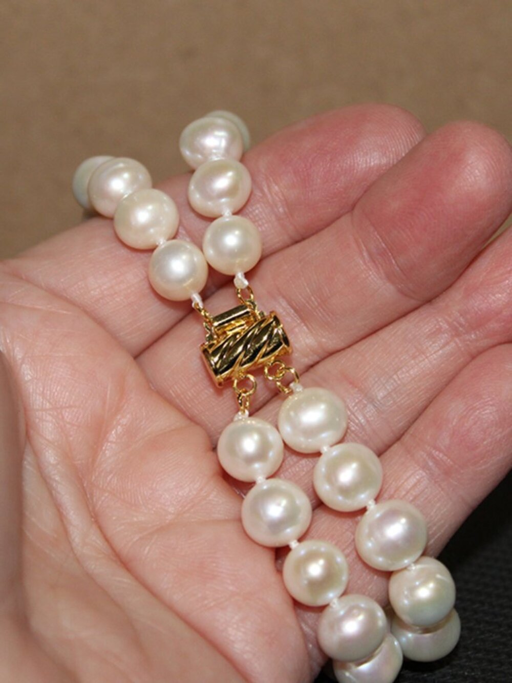 14K Akoya 2 Strand Pearl Bracelet